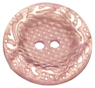 5 x nostalgischer Knopf mit floralem Muster, rosé, 18mm