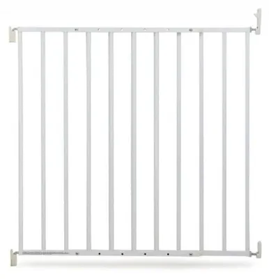 Image de Barrière de sécurité GEUTHER 4710 Métal blanc 60–107 cm | Barrière à visser | Accessible, moderne et sûre
