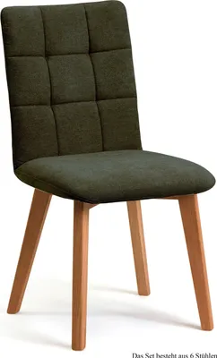 Produktbild von Esszimmerstuhl (6er-Set) Dareen 47x91x60 Eiche geölt/Khaki