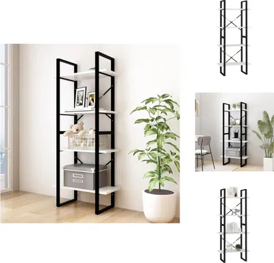 Zdjęcie produktu dla vidaXL Regał na książki 4 przegrody biały 60x30x140 cm lite drewno sosnowe - Regały i biblioteczki