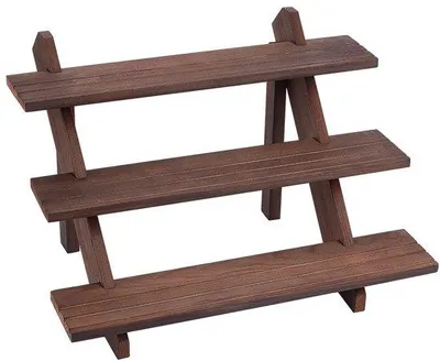 Immagine prodotto di Uniqoos®: Espositore per gioielli in legno a 3 livelli – Espositore da 39 x 31 x 25,7 cm per orecchini, anelli e biglietti per gioielli, con 3 scanalature per livello