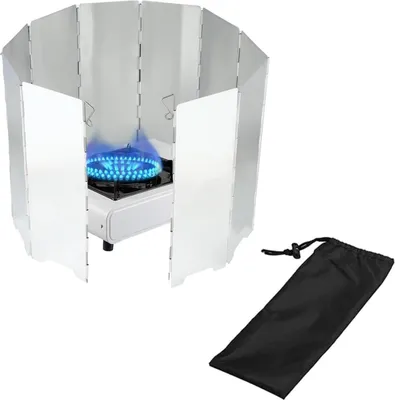 Produktbild von Faltbares Windschutz für Campinggasherd - Outdoor Kochplatten - 10 Platten Windschutz.