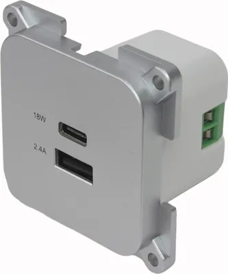 Obrázek produktu pro C-Line Presto Inprojal CBE USB A a C zásuvka 12/24 V karavan stříbrná