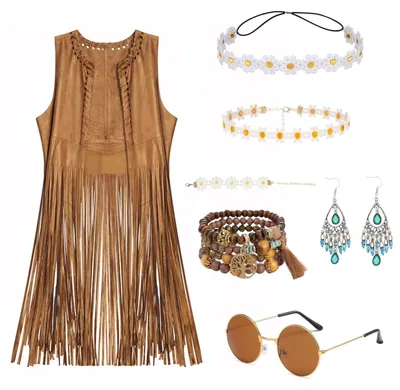 Immagine prodotto di Solidchoice - Costume da hippie anni '70 per donna