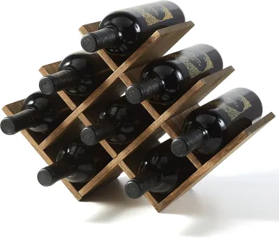 Immagine prodotto di Portabottiglie in legno - Porta 8 bottiglie - Marrone