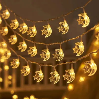 Produktbild von 3m LED Ramadan Lichterkette Stern Mood Lichterketten Batteriebetrieben Inner Party Deko