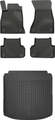 Produktbild von FROGUM Gummimatten Auto Fußmatten + Kofferraummatte für Audi A4 B9 2015-2023