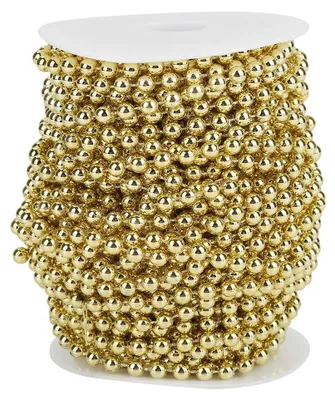 Immagine prodotto di 25m/roll perla galvanica filo perline ghirlanda corda fai da te decorazione di nozze 6 mm (oro)
