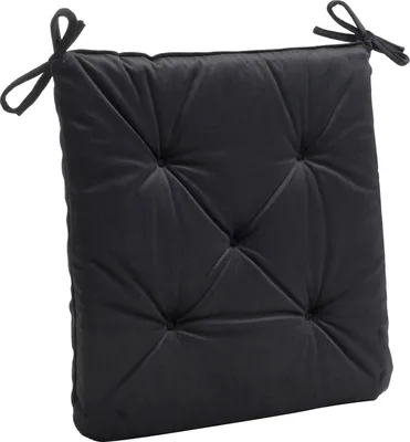 Produktbild von Sitzkissen - Schwarz - Polyester - 40 x 40 cm