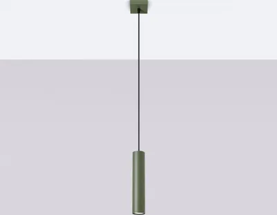 Zdjęcie produktu dla Lampa wisząca LAGOS zielony oliwkowy 1xGU10x10W metal wym:118x8x8cm IP20 Sollux Lighting
