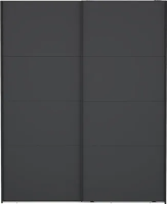 Produktbild von Catania Kleiderschrank 221x179x65cm, 2 Schiebetüren matgrå.