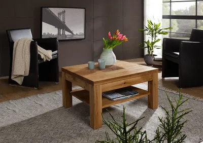 Produktbild von Couchtisch 70x70cm 'Danzig' Wildeiche geölt