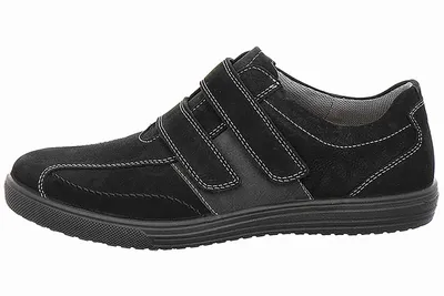 Image de Jomos Herrenschuhe Slipper Klettschuh Schwarz Freizeit, Taille:42 EU