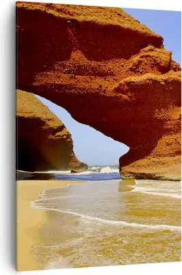 Produktbild von Bild auf Leinwand - Leinwandbild - Einteilig - Felsen Sandstein Ozean Natur - 70x100cm - Wand Bild - Wanddeko - Wandbilder - Leinwanddruck - Wanddekoration - Leinwand bilder - Wandbild - PA70x100-1524