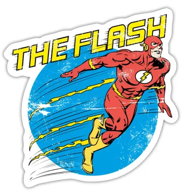 Produktbild von Spreadshirt DC Comics Justice League The Flash Sticker Aufkleber, 10 x 10 cm, Mattweiß