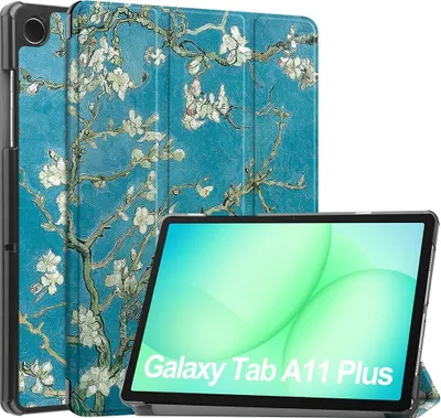 Produktbild von Samsung Galaxy Tab A11 Plus Hülle - Coverup Tri-Fold Ständer Klapphülle mit Schlaf/Wach-Funktion - Blüte