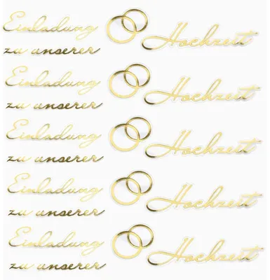 Produktbild von Design Sticker Einladung zu unserer Hochzeit gold