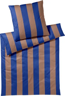 Immagine prodotto di elegante biancheria da letto maco-satin duo mousse cobalto 135x200 cm + 80x80 cm