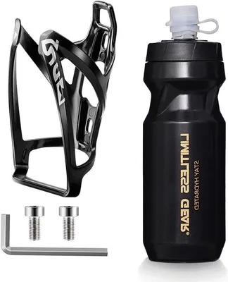 Immagine prodotto di Set di borracce da 21 oz, leggere, senza BPA, nere