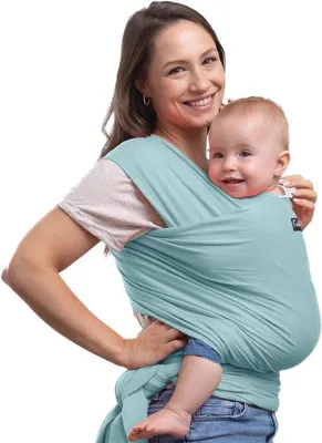 Produktbild von Famanu Tragetuch ergonomisch - mint - für Babys von 3 bis 15 kg