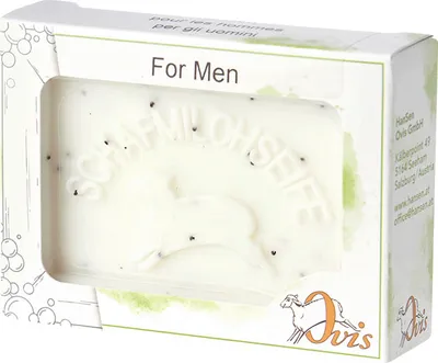 Produktbild von Ovis Schafmilchseife für Männer, 100% Bio, für die tägliche Dusche, eckig, 100 g, verpackt