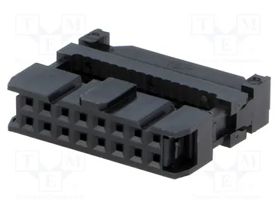 Imagen del producto de 5 conectores de 1,27 mm, modelo T812116A101CEU - Conector hembra, con 16 pines, para cables planos