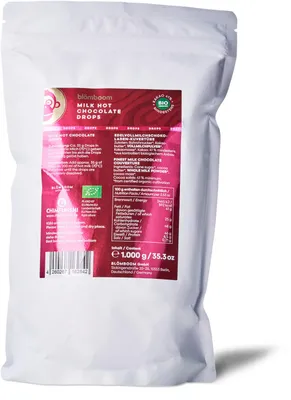 Produktbild von Blömboom - Milk Hot Chocolate Drops  (1000 g), Vollmilch Trinkschokolade, heiße Schokolade