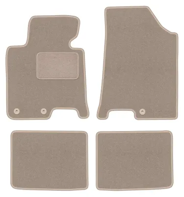 Immagine prodotto di Tappetini in moquette per Hyundai i40 2011- (station wagon/berlina) – set 4 pezzi, beige, su misura – Wielganizator LUX