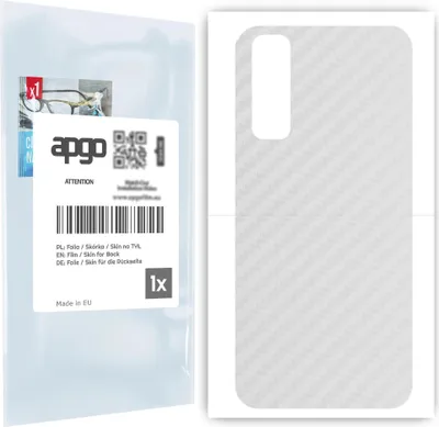 Produktbild von apgo Rückseite Schutzfolie für Realme 7 -  Hinten Schutzfolie Carbon Transparent (durchsichtig), Rückseite Folie schützt vor Kratzern und Fingerabdrücken