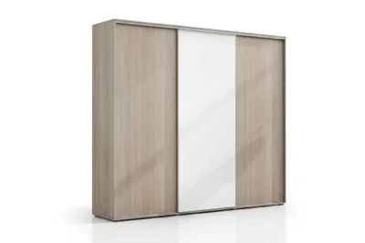 Zdjęcie produktu dla Szafa A24 sonoma/biała, przesuwna - 250 x 62 x 215 cm