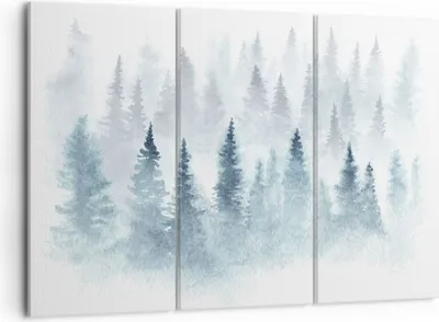 Produktbild von Bild auf Leinwand - Leinwandbild - Bäume Wald Natur - 105x70cm - Wand Bild - Wanddeko - Wandbilder - Leinwanddruck - Bilder - Kunstdruck - Wanddekoration - Leinwand bilder - Wandkunst - CE105x70-3981