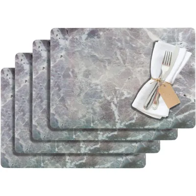 Image de WESTMARK 1029008550 4 Platzsets Marmor grau 30,0 x 43,5 cm