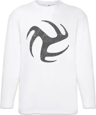 Produktbild von Urban Backwoods Volleyball Ornament, Langarm T-Shirt, Farbe: Weiß, Größe: M