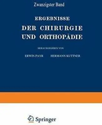 Obrázek produktu pro Ergebnisse der Chirurgie und Orthopädie