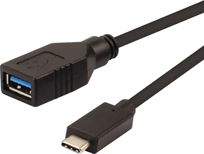 Zdjęcie produktu dla ROLINE 11029030 Kabel USB 3.2 Gen 2 (3.1 Gen 2) 0,15 m USB C USB A Czarny