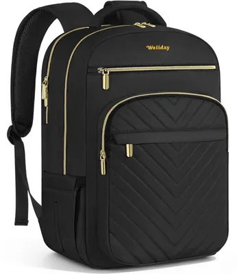 Obrázek produktu pro Batoh na notebook, pánský/dámský, 17,3 palců, černý, školní batoh