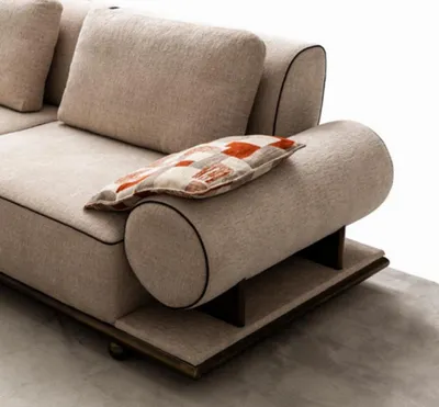 Zdjęcie produktu dla Kanapa z tkaniny narożnik do salonu nowoczesna sofa narożnik w kształcie litery L beżowy nowy