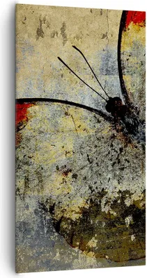 Produktbild von Bild auf Leinwand - Leinwandbild - Schmetterling Abstraktion - 65x120cm - Wand Bild - Wanddeko - Leinwanddruck - Bilder - Kunstdruck - Wanddekoration - Leinwand bilder - Wandkunst - PA65x120-3678