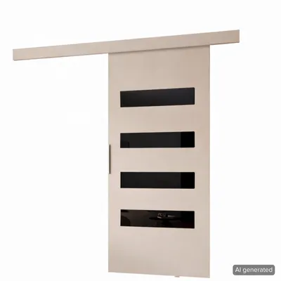 Productafbeelding van MINIO – Schuifdeur "CLEAN F" met een breedte van 106 cm, in de kleur kasjmierbeige / zwart