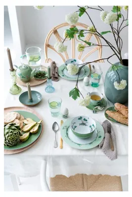 Produktbild von Jolie Flowers Grünes Teeset groß Set3