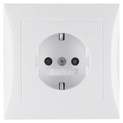 Produktbild von Berker 47228989 - Typ F - Weiß - Duroplast - IP20 - 250 V - 16 A
