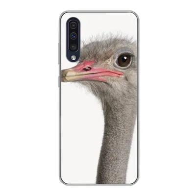 Produktbild von MuchoWow® Handyhülle Schutzhülle Hülle für Samsung Galaxy A30s Strauß - Tiere - Kinder - Jungen - Mädchen - Vogel Silikon Softcase Handy Hülle - Karteninhaber