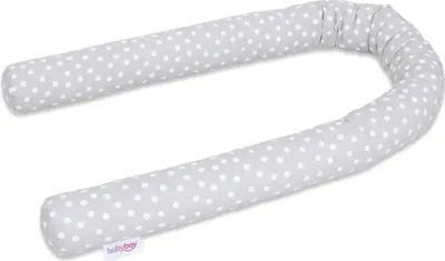 Produktbild von babybay Nestchenschlange Piqué passend für alle Modelle, perlgrau Punkte weiß