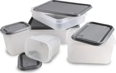 Obrázok produktu pre Súprava 5 dóz na skladovanie potravín - bez BPA, vhodné na skladovanie, stohovateľné, vhodné do umývačky riadu na optimálne skladovanie a čerstvosť potravín