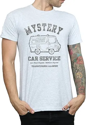 Image de Scooby Doo - "Mystery Car Service" T-shirt pour homme BI1723 (S) (Gris)