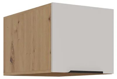 Produktbild von Aufsatzschrank Hochschrank 40 cm Küche SOLANO Kaschmir beige + Eiche Artisan matt Küchenzeile Küchenblock