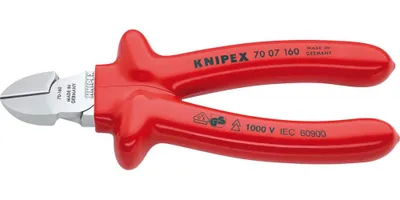 Immagine prodotto di Pinza a becchi piatti cromata, 180 mm, isolamento a immersione. Knipex | 4003773018179
