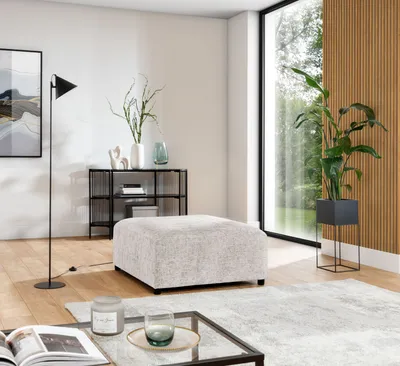 Productafbeelding van Design fauteuil ROMY, bekleed met stof "Enjoy Me" in de kleur crème