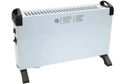 Produktbild von HOT Elektroheizung 3 Heizstufen, Heizgerät, regelbares Thermostat, 750/1250/2000 Watt, weiß, Tragegriffe, LxBxH 52,5x20x34,5 cm