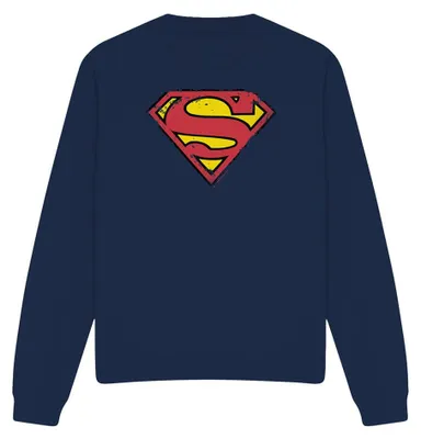Imagen del producto de Sudadera Superman para hombre/mujer, diseño uni, estilo usado, modelo TV41052 (talla L), color azul marino